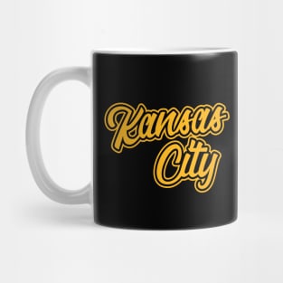 Vintage Kansas City Yellow Script For KCMO Locals Mug